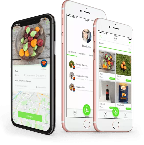 UXA Foodsharing: Kleinanzeigen zum Teilen von Lebensmitteln. App made by Applaunch
