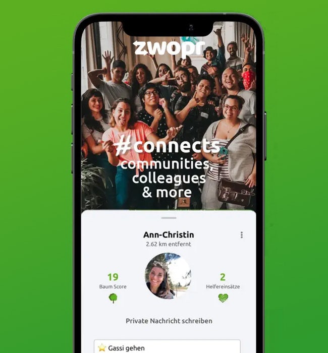 Zwopr, The social network for mutual support